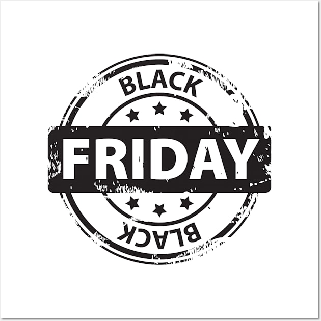 BLACK FRIDAY Wall Art by gold package